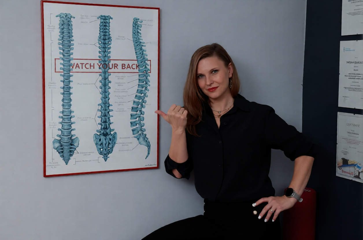 Fizjoterapeuta przypominający o profilaktyce